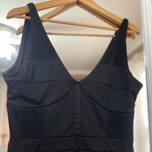 Little black dress with mesh on the side